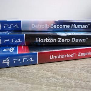 GRY PS4: Detroit: Become Human + Horizon Zero Dawn + Uncharted Zaginione Dziedzictwo