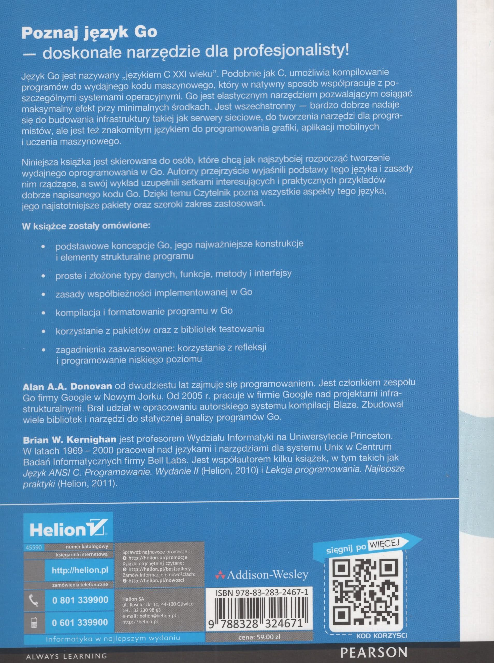 Język GO. Poznaj i Programuj. Donovan. Kernighan. Podręcznik - obrazek 3