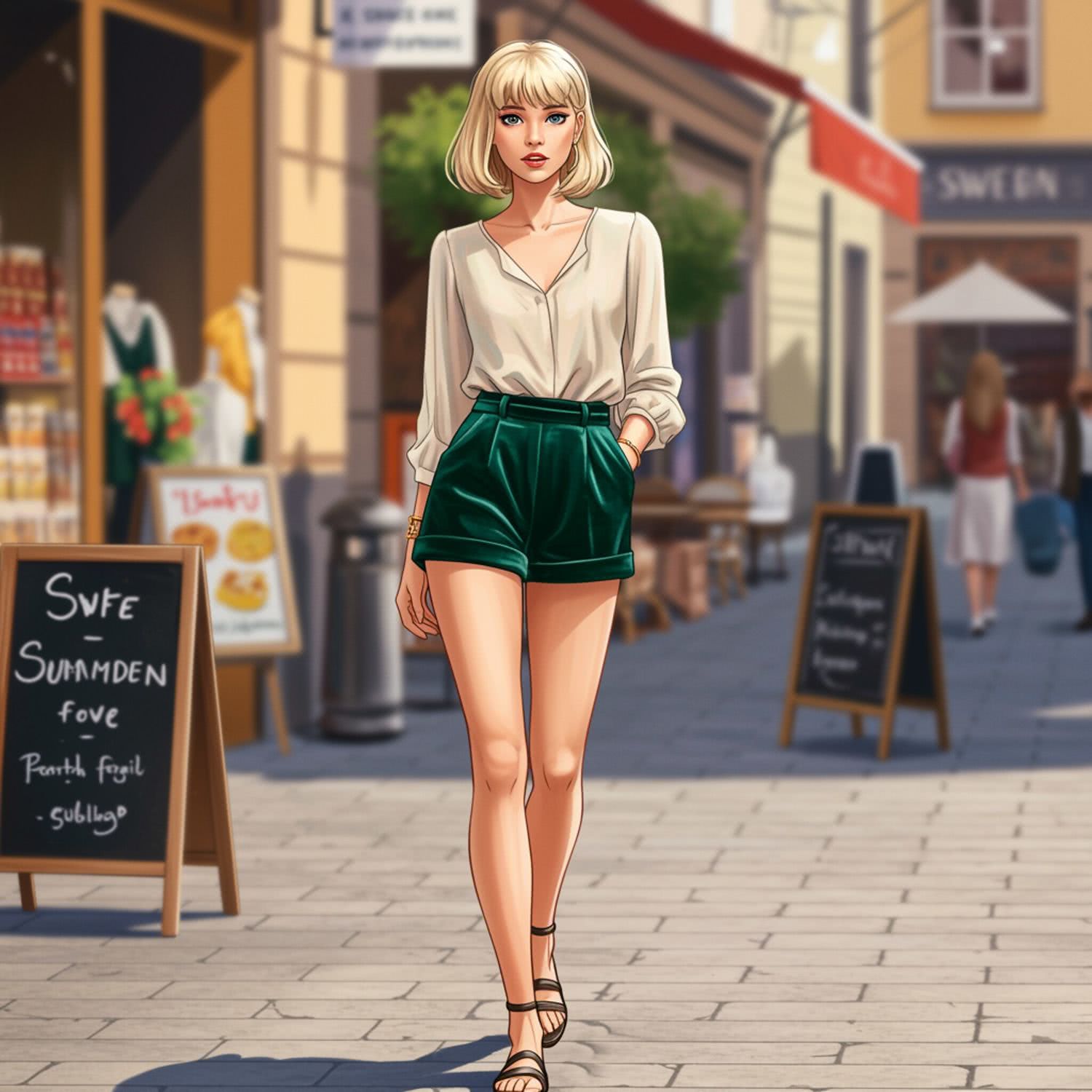 Ilustracja poglądowa do artykułu w kategorii MODNE SZORTY - DAMSKIE SPODENKI
