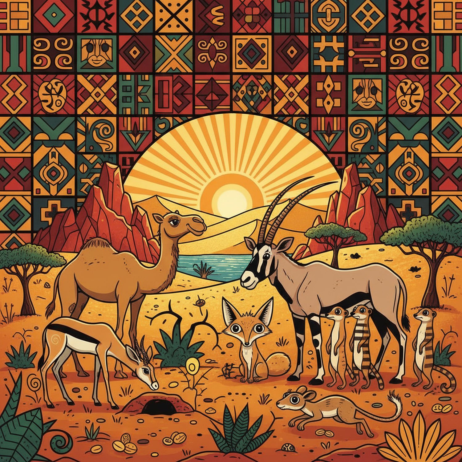 AI Generated Image - Afrykański Świat Zwierząt