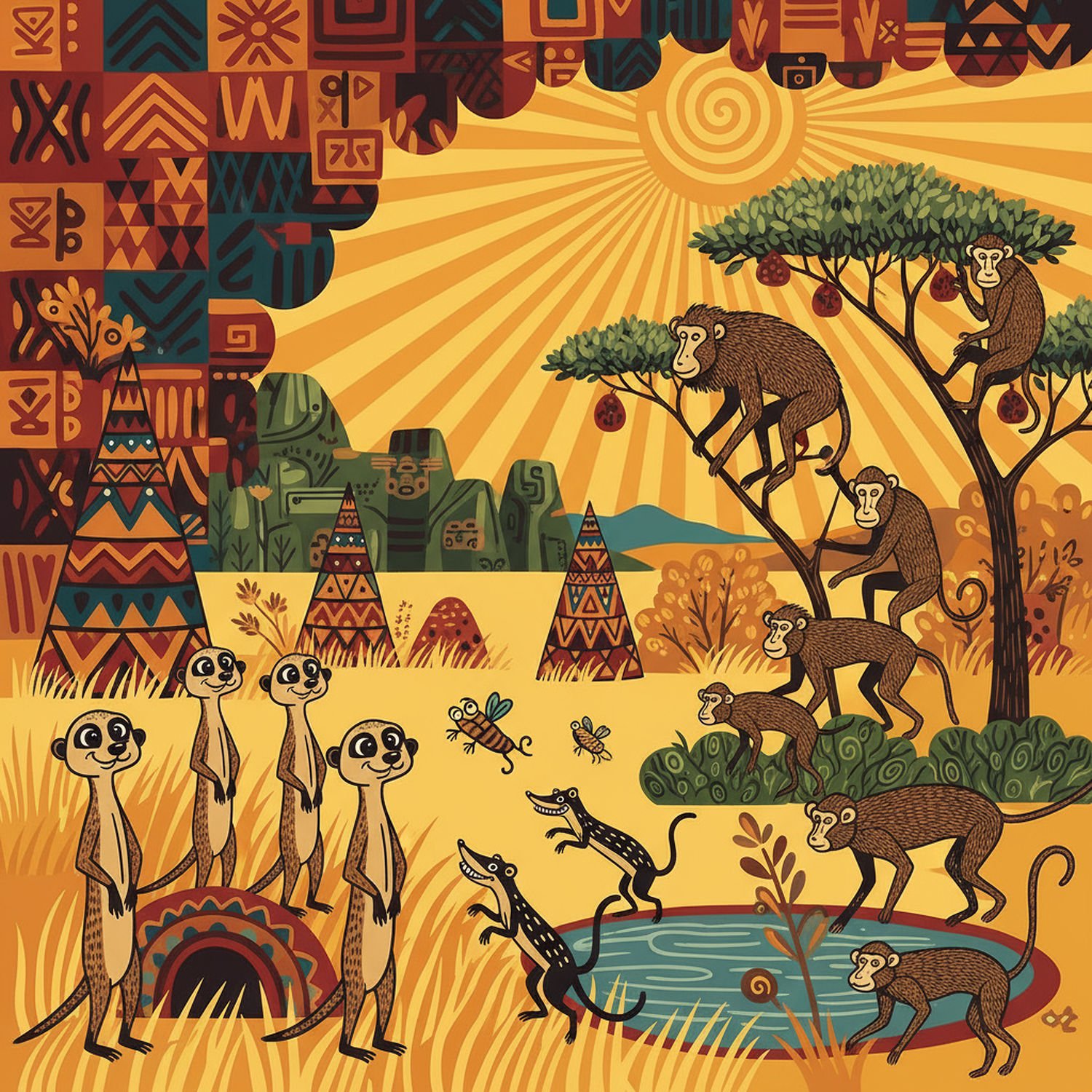 AI Generated Image - Afrykański Świat Zwierząt