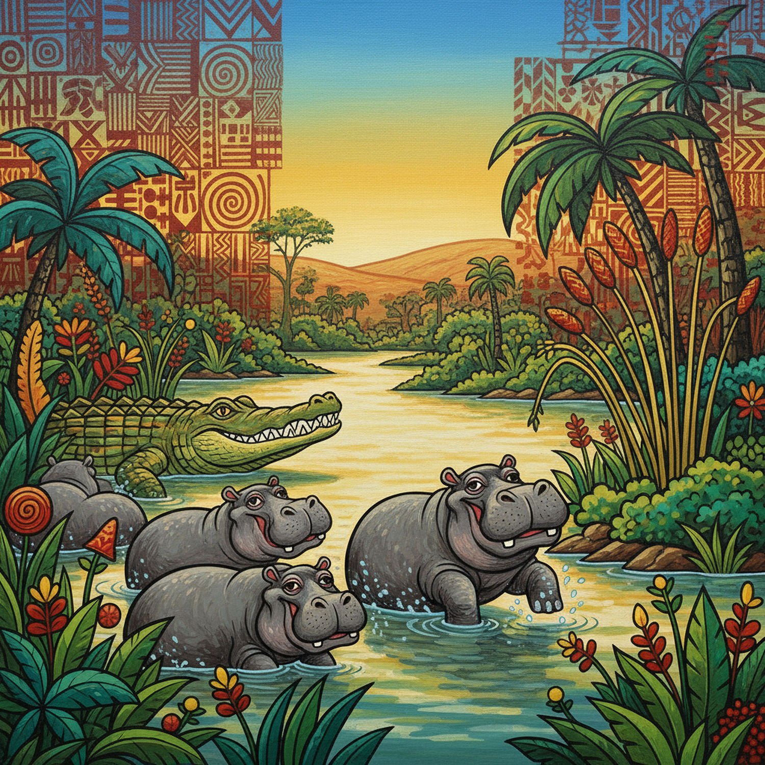 AI Generated Image - Afrykański Świat Zwierząt