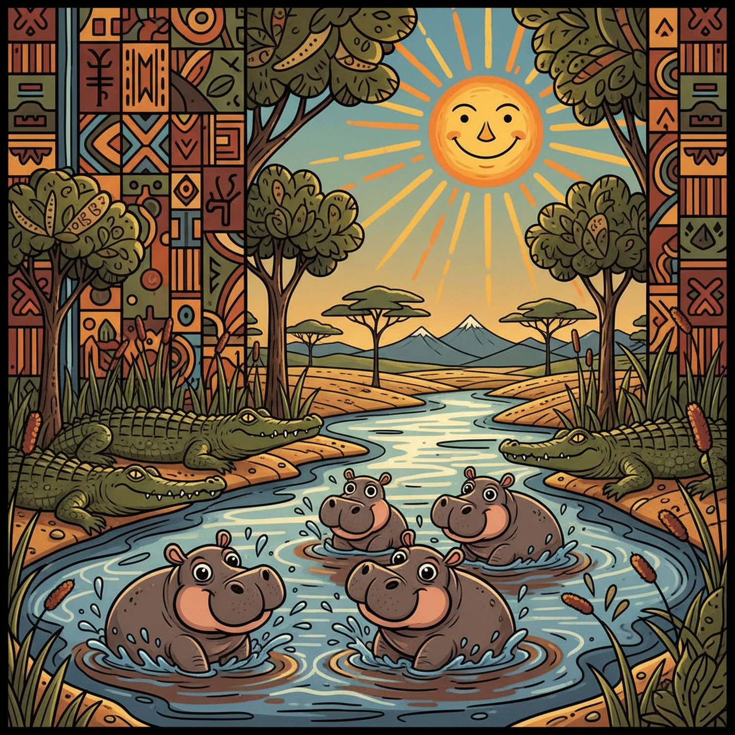 AI Generated Image - Afrykański Świat Zwierząt