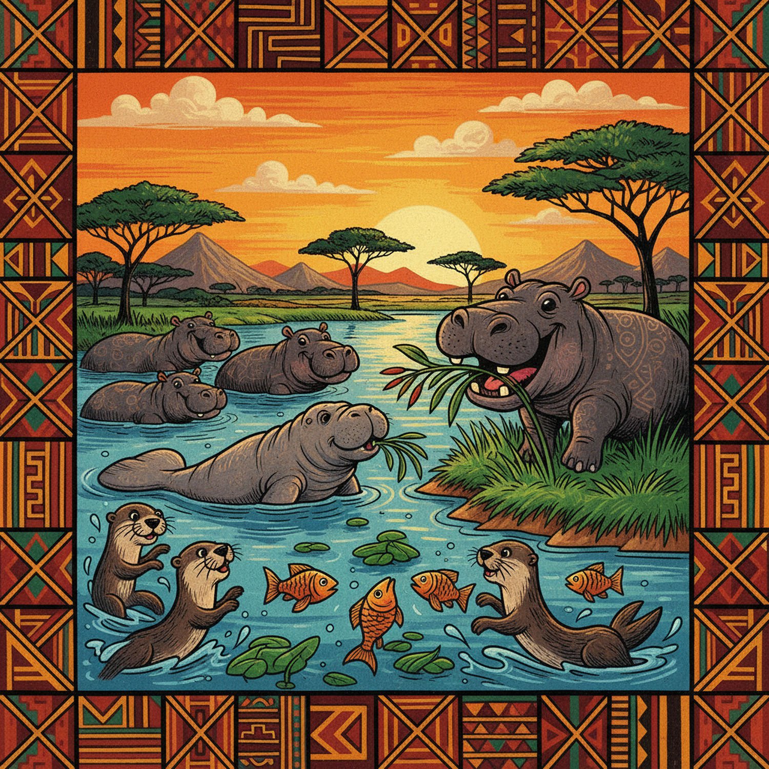 AI Generated Image - Afrykański Świat Zwierząt