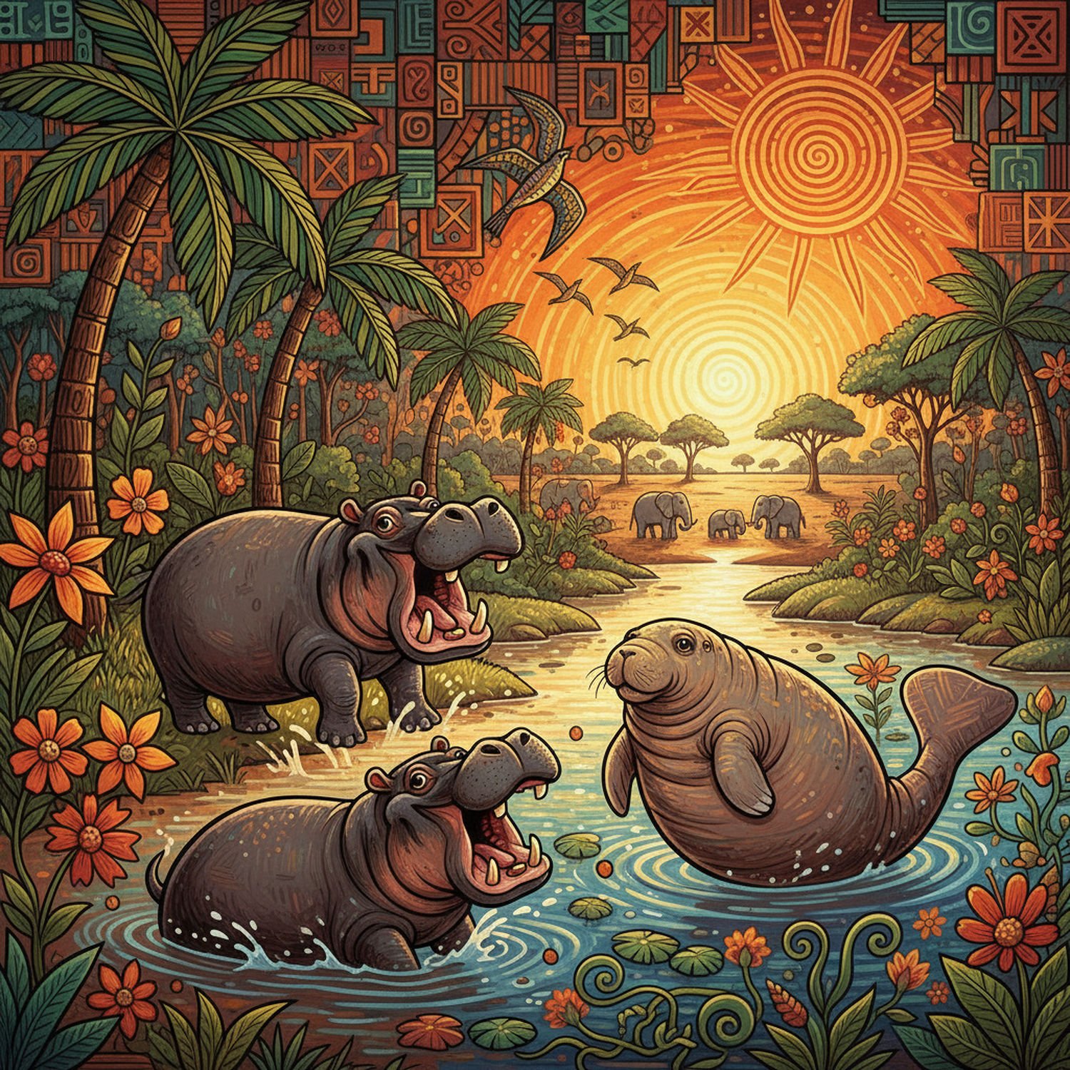 AI Generated Image - Afrykański Świat Zwierząt