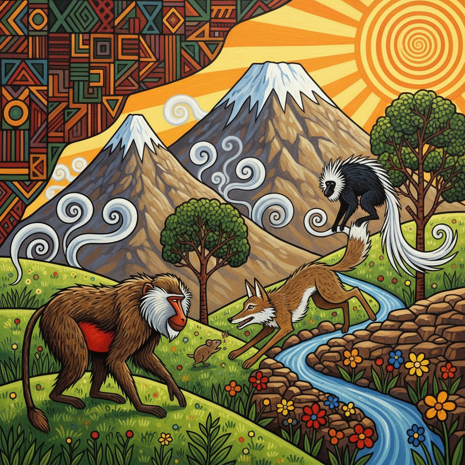 AI Generated Image - Afrykański Świat Zwierząt