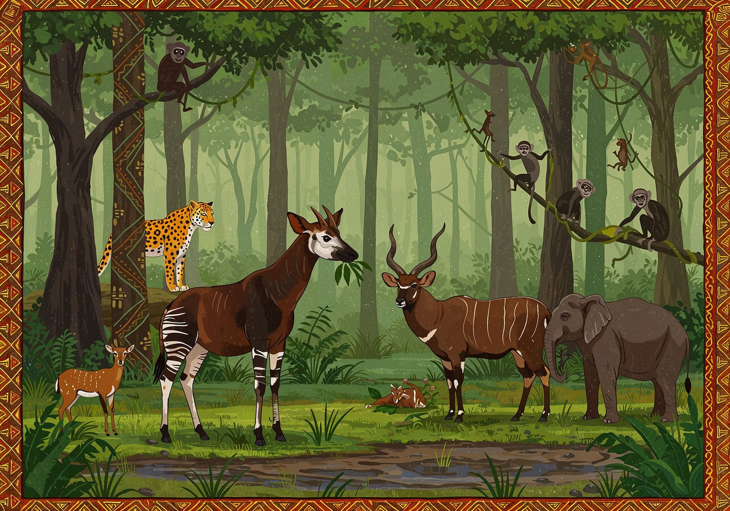 AI Generated Image - Afrykański Świat Zwierząt