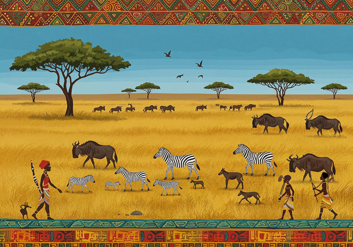 AI Generated Image - Afrykański Świat Zwierząt