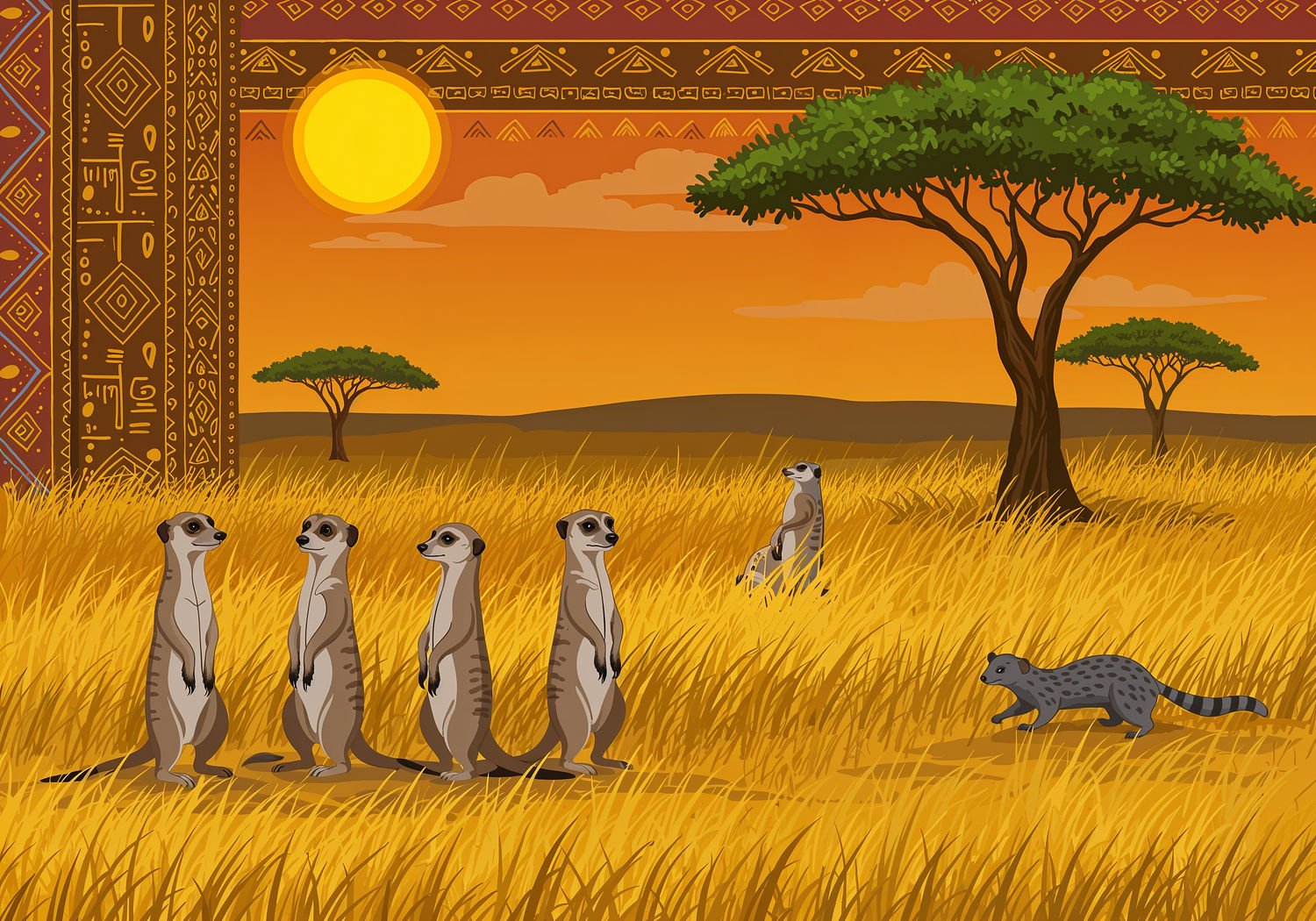 AI Generated Image - Afrykański Świat Zwierząt