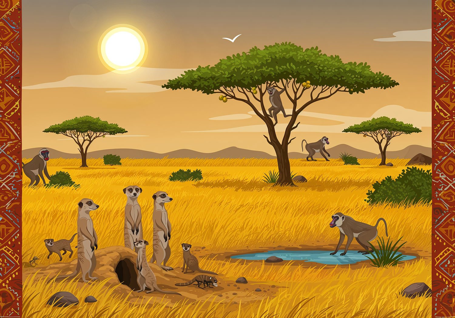 AI Generated Image - Afrykański Świat Zwierząt