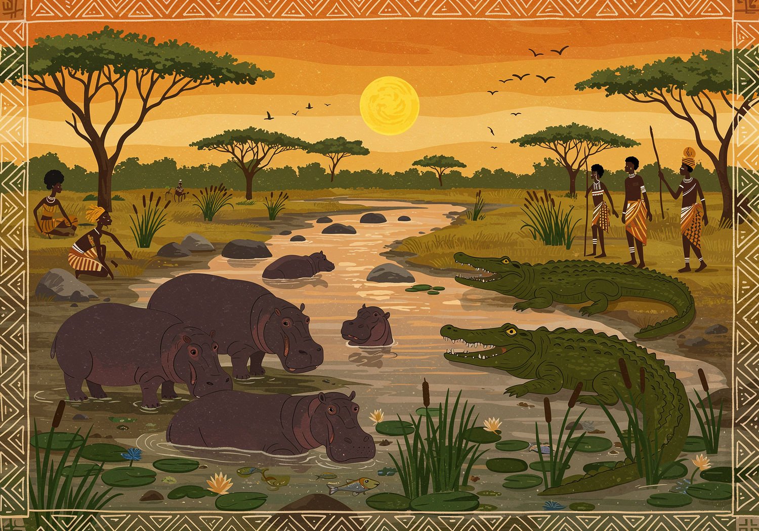 AI Generated Image - Afrykański Świat Zwierząt