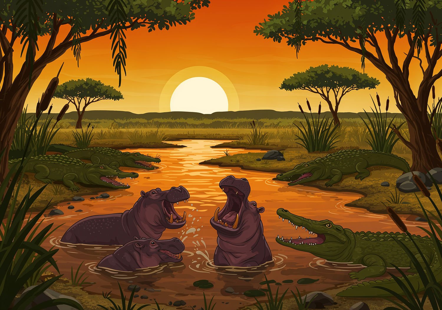 AI Generated Image - Afrykański Świat Zwierząt