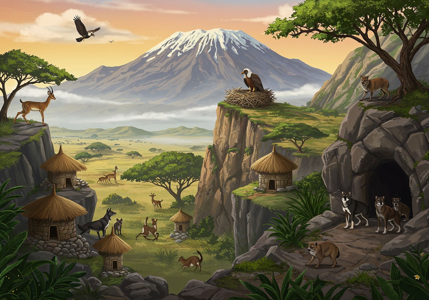 AI Generated Image - Afrykański Świat Zwierząt