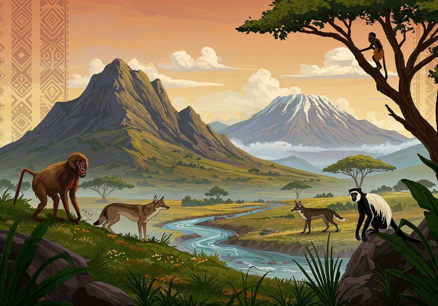 AI Generated Image - Afrykański Świat Zwierząt